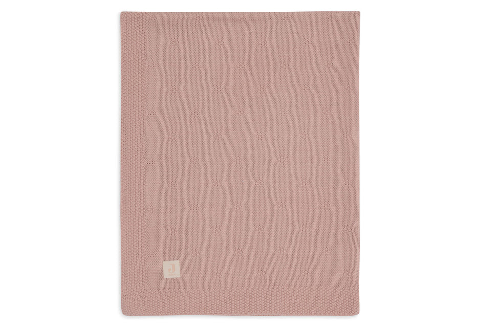 Manta de cuna Jollein Cosy Knit Wild Rose 75 X 100 cm