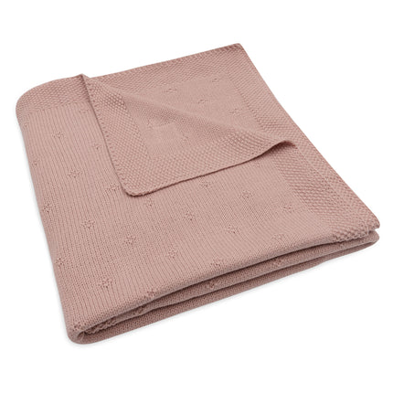 Manta de cama Jollein Cosy Knit Wild Rose 100 X 150 cm