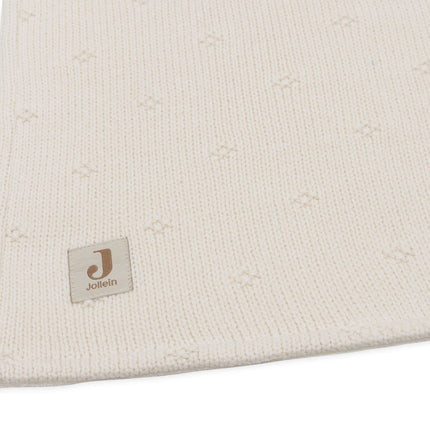 Manta de cuna Jollein Cosy Knit Marfil/Velvet 75 X 100 Cm