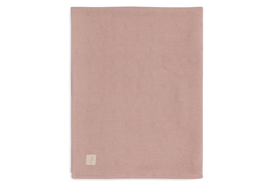 Manta de cuna Jollein Tejido acogedor Rosa silvestre/Velvet 75 X 100 Cm