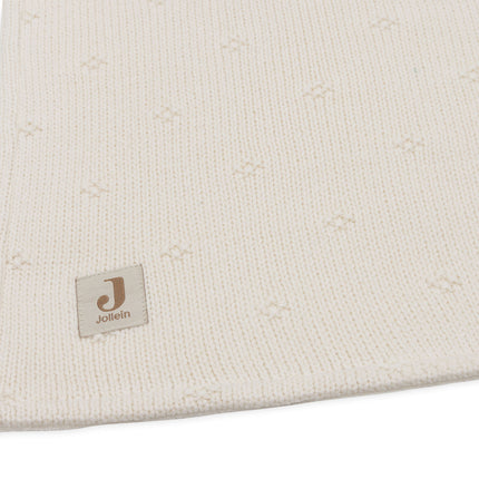 Manta de cama Jollein Cosy Knit Marfil/Velvet 100 X 150 Cm