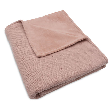 Jollein Manta de Cama Tejido Acogedor Rosa Silvestre/Velvet 100 X 150 Cm