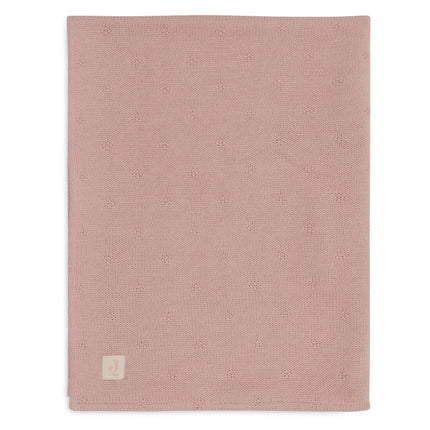 Jollein Manta de Cama Tejido Acogedor Rosa Silvestre/Velvet 100 X 150 Cm