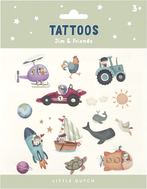 Tatuajes temporales Little Dutch Jim y sus amigos