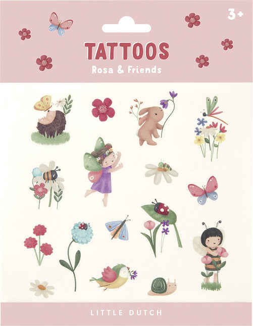 Tatuajes temporales Little Dutch Rosa y sus amigos