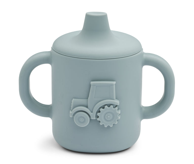 Liewood Vaso para beber Amelio Tractor Azul Niebla