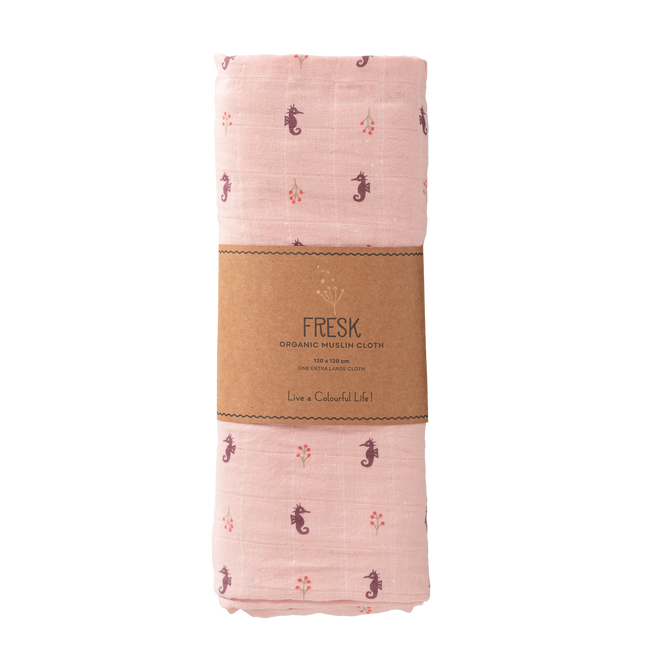 Fresk Swaddle 120x120 cm Caballito de mar