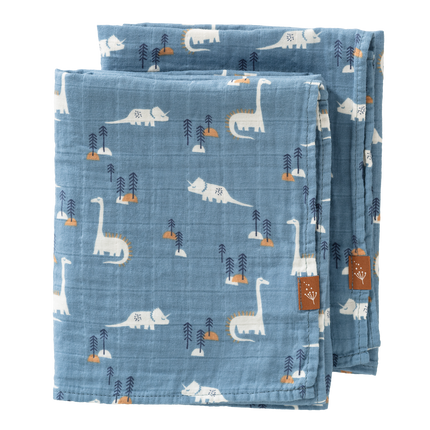 Fresk Swaddle set 2 pcs. 70x60 cm Dino