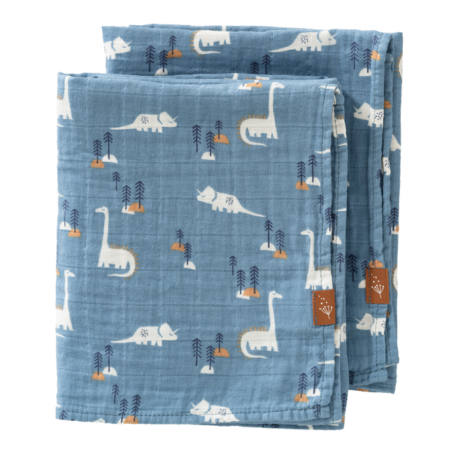 Fresk Swaddle set 2 pcs. 70x60 cm Dino