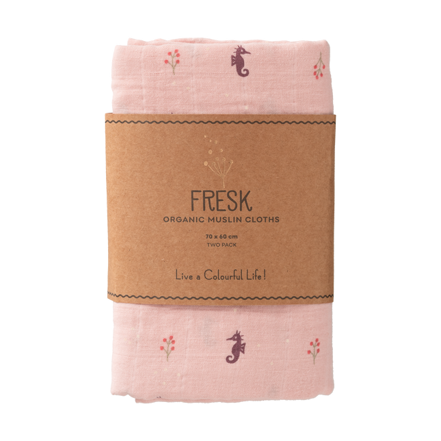 Fresk Swaddle set 2 pcs. 70x60 cm Caballito de mar