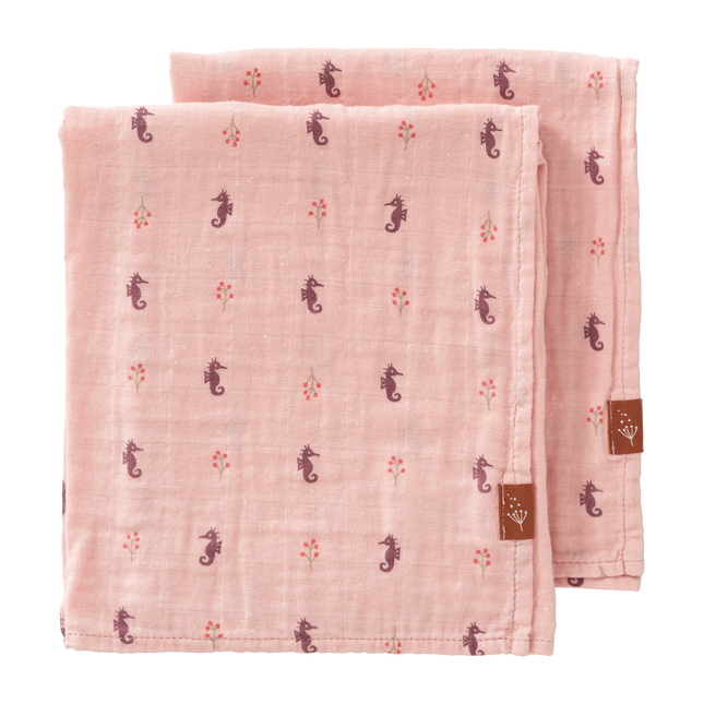 Fresk Swaddle set 2 pcs. 70x60 cm Caballito de mar