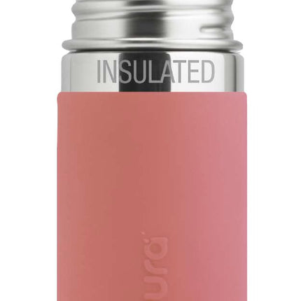 Pura thermos tuitfles RVS 260 ml + silicone tuitspeen + silicone reisdop + rose sleeve