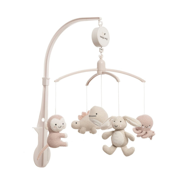 Baby's Only Muziekmobiel Animals Oud Roze/Warm Linen - Baby's Only - Babywinkel - 8720791359294