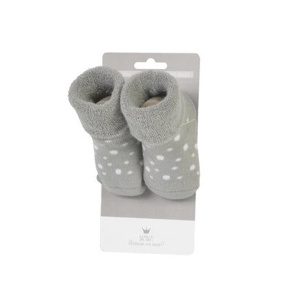 BamBam Babysokjes Organische Sokken Met Dots Grijs - BamBam - Babywinkel - 8711811096688