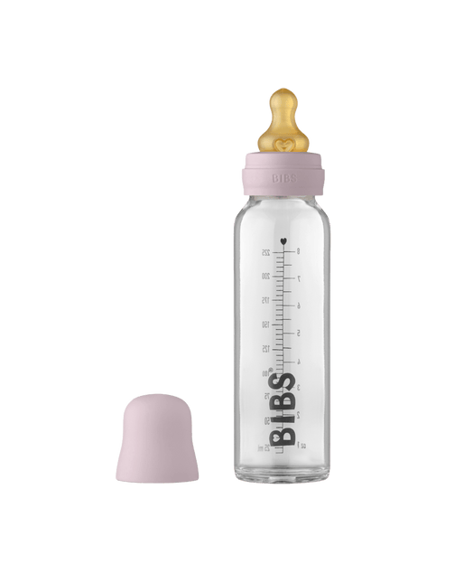 BIBS Babyfles Glas 225ml Dusky Lilac - BIBS - Babywinkel - 5713795238729