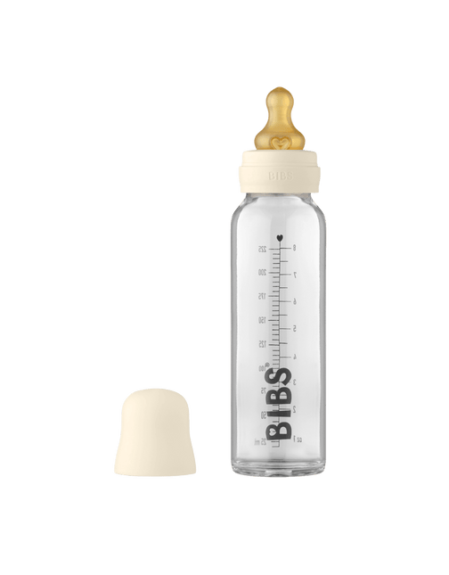 BIBS Babyfles Glas 225ml Ivory - BIBS - Babywinkel - 5713795220915