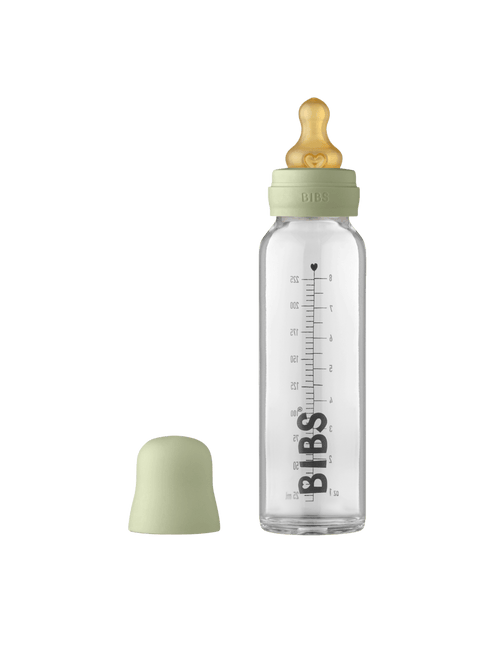 BIBS Babyfles Glas 225ml Sage - BIBS - Babywinkel - 5713795220939