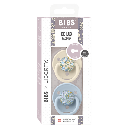 BIBS Chupete Liberty De Lux Baby Azul 2pcs