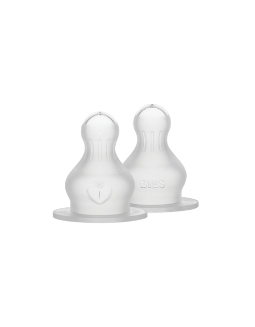 BIBS Flesspeen Rond Silicone 2St Slow Flow - BIBS - Babywinkel - 5713795265312