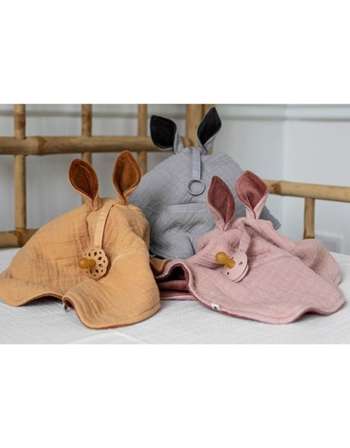 BIBS Hydrofielen Doek Kangaroo Blush/Woodchuck 40x40cm - BIBS - Babywinkel - 5713795231270