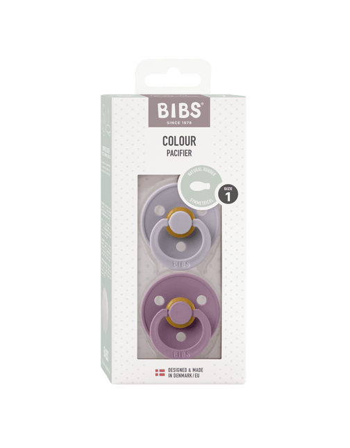 BIBS Speen Maat 2 Latex Symmetric Fossil Grey/Mauve 2st - BIBS - Babywinkel - 5713795242597