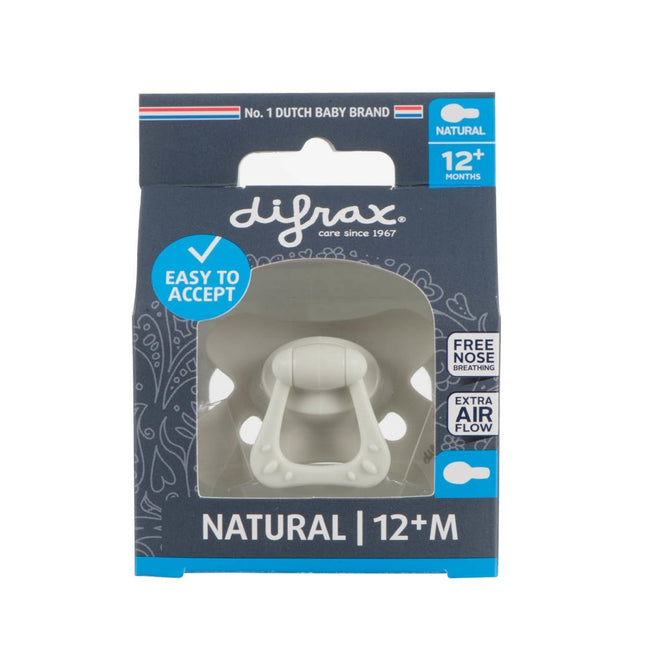 Difrax Speen 12+ Uni Naturel Popcorn Creme - Difrax - Babywinkel - 8711736563593