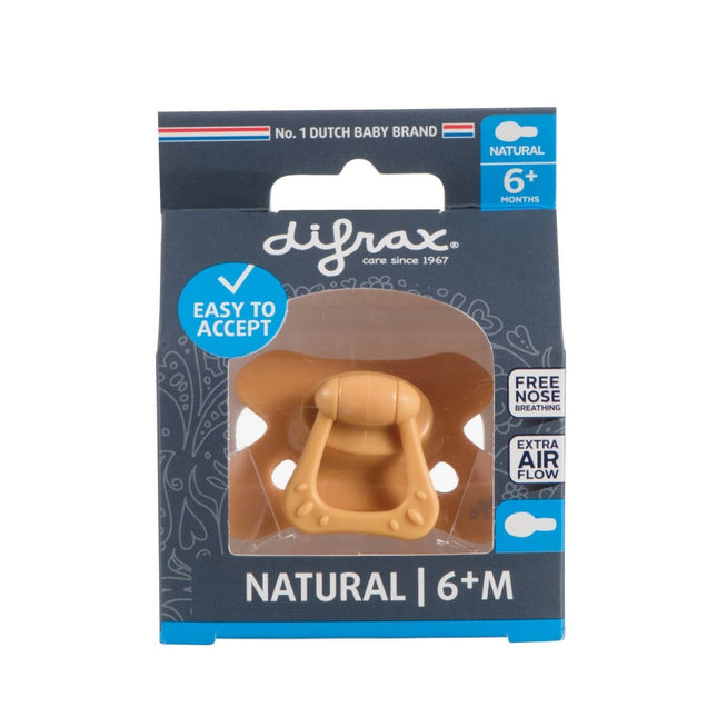 Difrax Speen 6+ Uni Naturel Honey Geel - Difrax - Babywinkel - 8711736562008