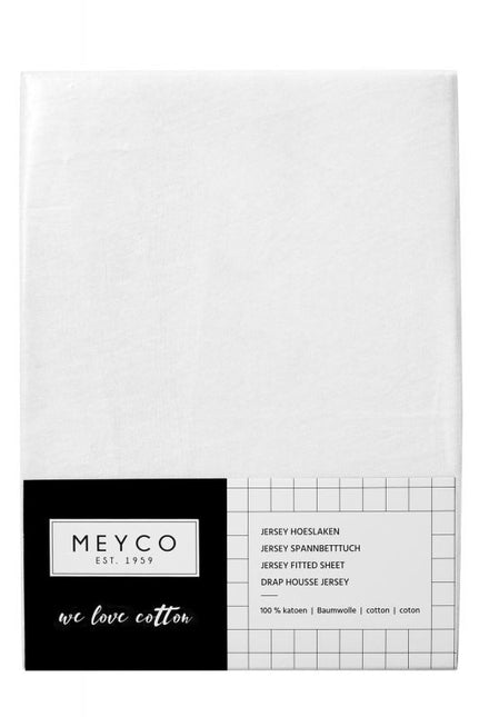 Meyco Sábana Ajustable Jersey Blanco 40x80/90 cm