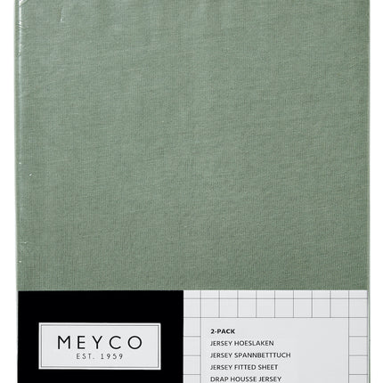 Meyco Sábana Ajustable Jersey 2St 50X90 Verde Bosque