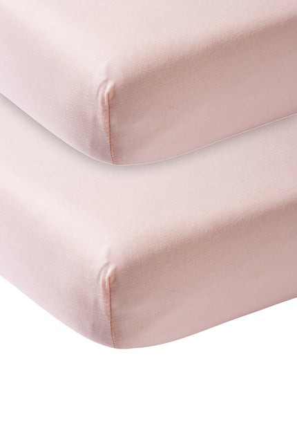 Meyco Sábana Ajustable Jerseyich Rosa 40x80/90 cm 2pcs