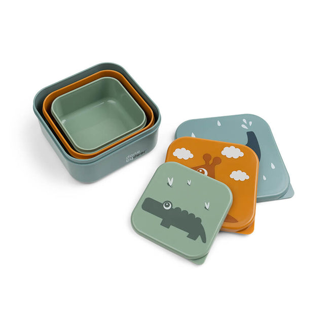 Done by Deer Lunchbox Set Deer Friends Azul Mix 3pcs