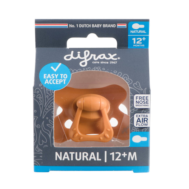 Difrax Chupete 12+ Uni Natural Calabaza Amarillo