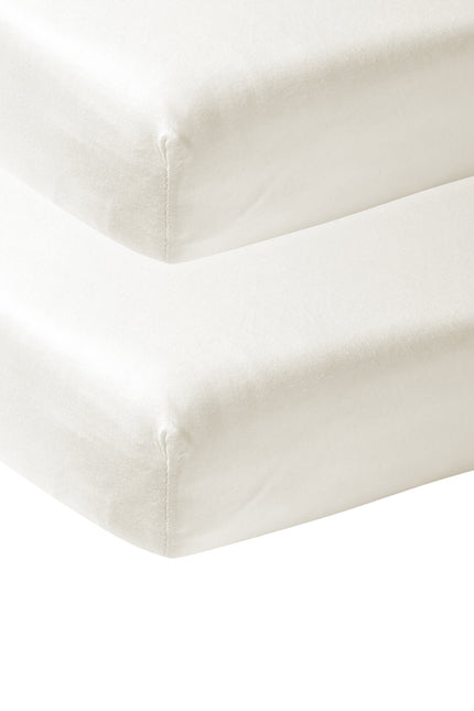 Meyco Sábana Ajustable Jersey 2St 60X120 Blanco hueso