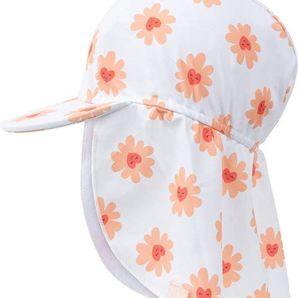 Swim Essentials Gorro Solar Bebé Uv Flor Corazones Protección Cuello