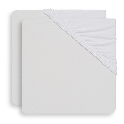 Jollein Sábana Ajustable Jersey Blanco 40x90cm 2pcs