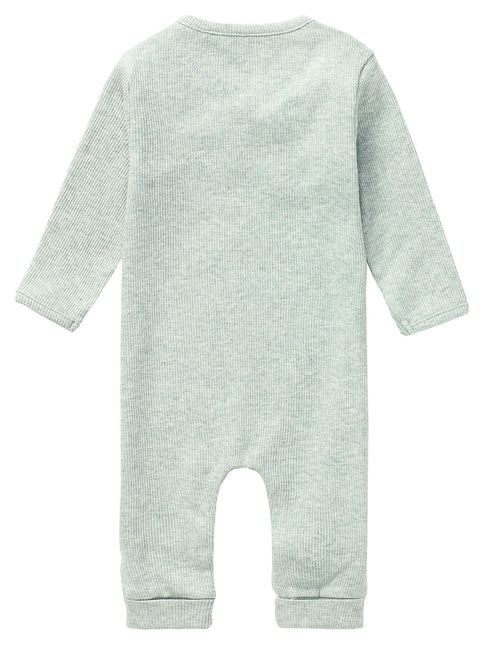 Noppies Boxersuit Rib Nevis Grey Mint Melange