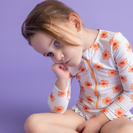 Traje de baño de manga larga Swim Essentials Niño Corazones de flores