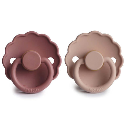 Paquete de 2 tetinas Frigg tamaño 1 Daisy Baby Blush/Woodchuck Latex