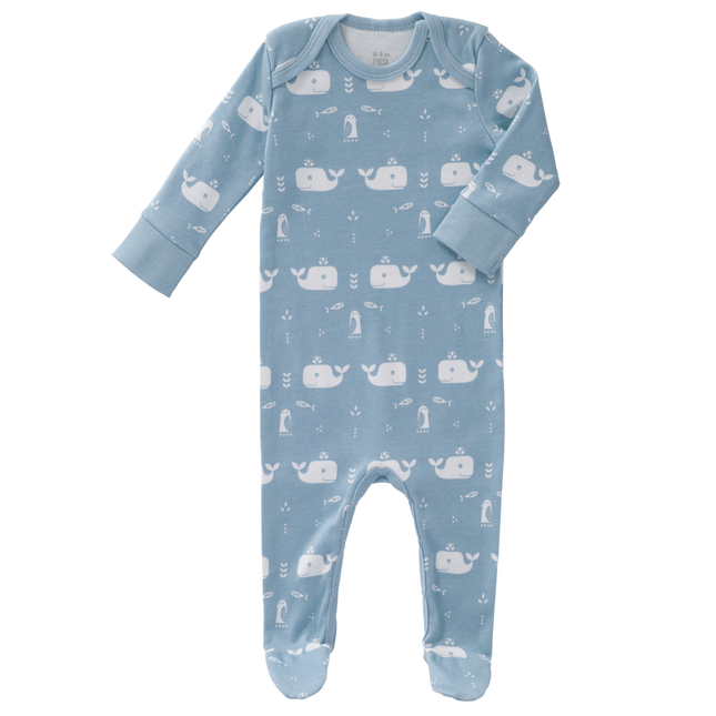 Fresk Pijama Bebé Con Pie Ballena Azul Niebla