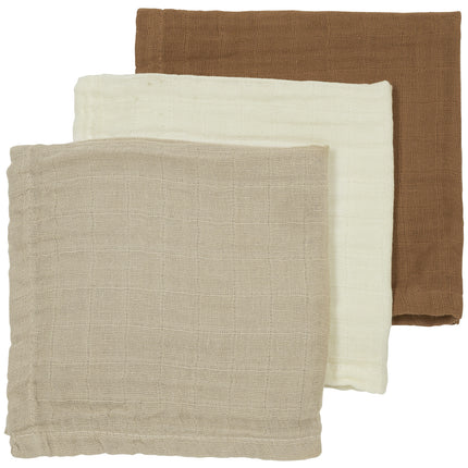 Meyco Mouth Cloth 3St Offblanco/Arena/Toffee