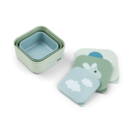 Done by Deer Snack bowl Happy Clouds Verde 3pcs