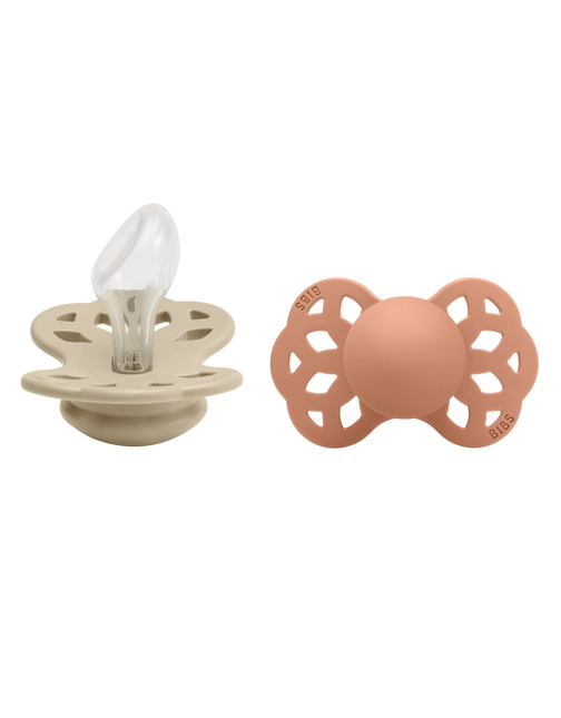 BIBS Tetina Tamaño 2 Silicona Anatómica Vainilla/Melocotón 2pcs