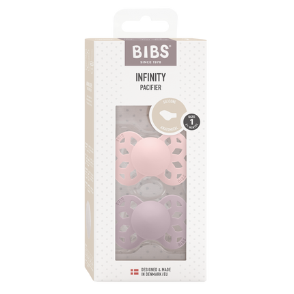 BIBS Tetina Tamaño 1 Silicona Anatómica Flor/Dusky Lilac 2pcs