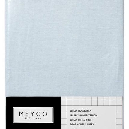 Meyco Sábana Ajustable Jersey Azul Claro 70x140/150 cm