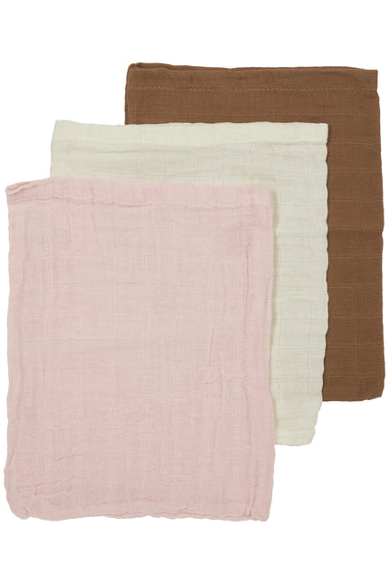 Meyco Mouth Cloth 3St Offwhite/ Soft Pink/ Toffee