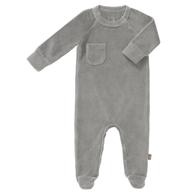 Fresk Pijama Bebé Velours Con Pie Paloma Gris