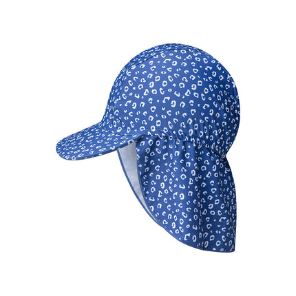 Swim Essentials Gorro de Sol Bebé Uv Azul Leopardo Protección Cuello