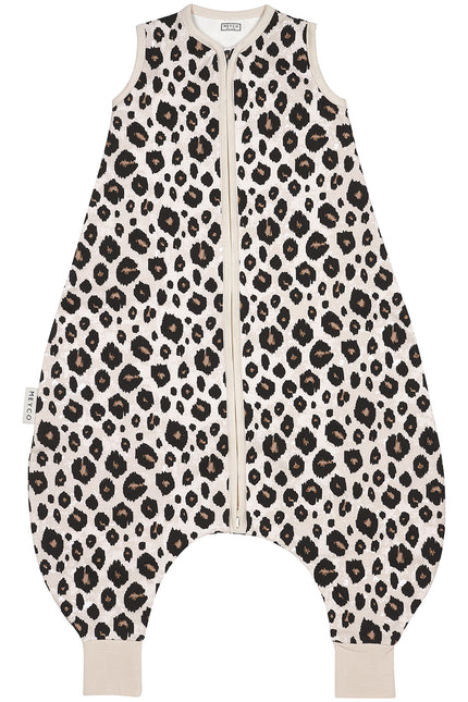 Meyco Saco de Dormir Bebé Mono Jumper 104cm Leopardo Arena Melange