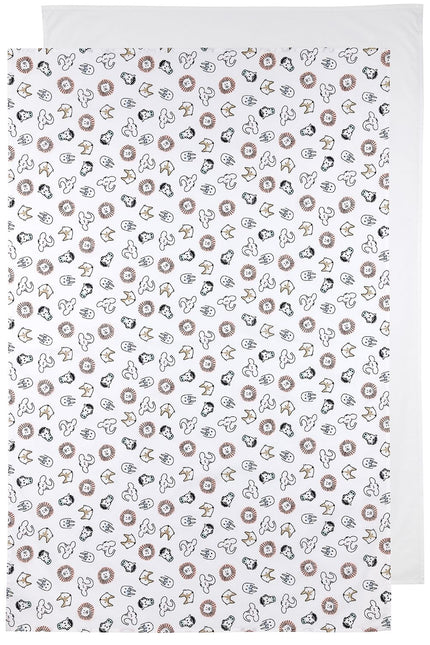 Paquete de 2 Sábanas de Cuna Meyco Animal/Uni Blanco 100X150cm