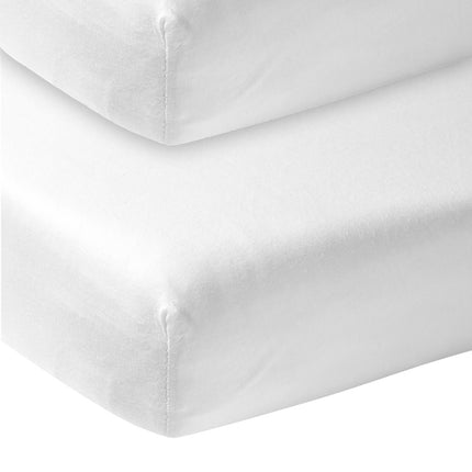 Meyco Sábana Ajustable Jersey Blanco 70x140/150 cm 2pcs